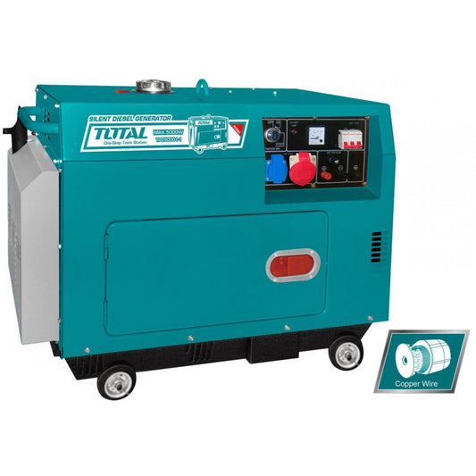TP250003 Τριφασική Γεννήτρια Πετρελαίου με Μίζα και Ρόδες 5000W